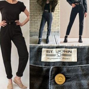 Vintage St. John 'Signature Jean' Black Mom Jeans